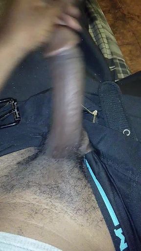 Thick Cut Big Black Dick Jacking off
