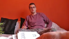 Chubby, hairy hottie in glasses gets fucked in the ass