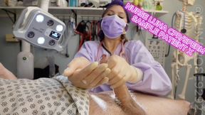 BG Many POVs Nurse Luna walks in on patient x and he is in cardiac arrest and flatlines, watch me perform CPR on Patient X and use my ambu bag and push EPI, and then finally use the defibrillator, then second scan I scrub up to collect a sperm sampl