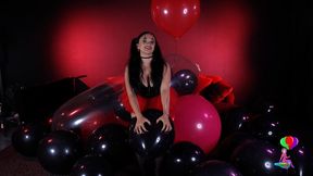 Raven, Sexy Clown, Heel Pops, Nail Pops and Masturbates 4K (3840x2160)