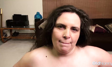 Chubby American Mature Sucking Toy And Playing Solo