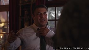 Daddy Draven Navarro pays TS Janie Blade with dick for missed birthday