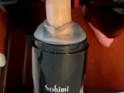 Reviewing a gift from my boyfriend - Sohimi Eliza 2 Hands Free Male Masturbator fleshlight cumming