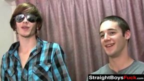 Straight young men have their dick sucked by amateur vixen