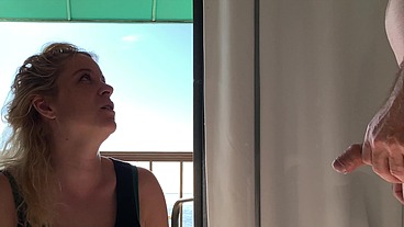Stepmom on vacation by the ocean fucks stepson