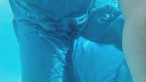 Underwater Wetlook Dream: Bubble Blowing Beauty