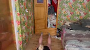 Stepmommy Training and Catch Her Step Son Jerk on Her