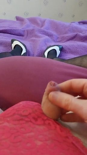 Butt-plugged Tiny-cliity Precums & Sissygasm