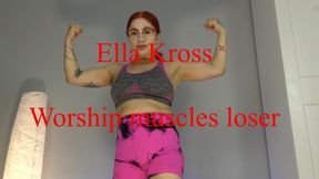 Worship my muscles loser ! HD MP4