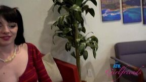 Naughty girl Kitty Cam gives a footjob, blowjob and takes cock deep GFE POV