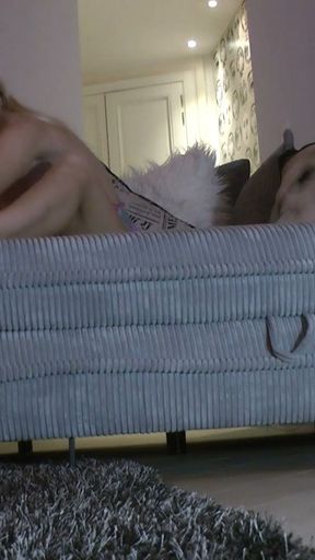All Natural Hot Tight Pussy Blonde Big Boobs Bored wife in Summer Dress Topless at Home Teases   Clip 2