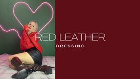 red leather dressing