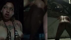 en la alberca del hotel