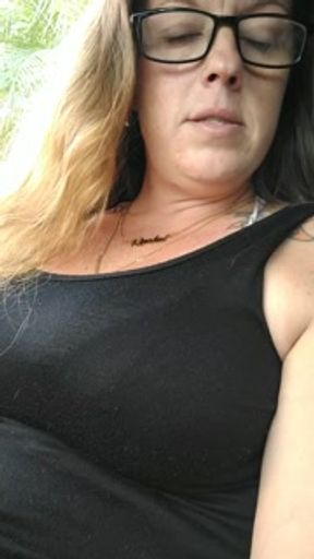 Nerdy Milf Smoking Cigarettes In Truck