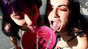 Charlotte Sartre and Lydia Black these bitches love anal and piss