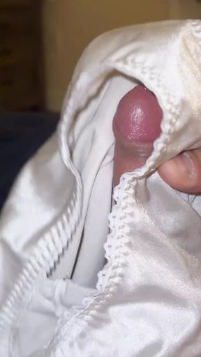 X Mother Inlaw Satin Pantie Cum