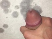 So horny I jack off my hot young Cock and jizz a lot