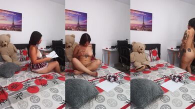 My hot friend sends me a video showing off her tattoos.