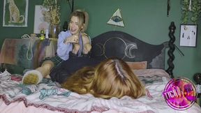 BAD GIRL GOTH PT1- Peaches Hogtied predicament