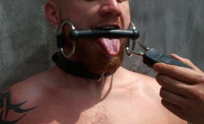 Outdoors party with a couple of dominant men and one slut