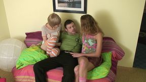 Russian teens share their stepbrother's big cock