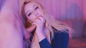White Girl Gives Dripping Sucking Before Ruined Cumshot