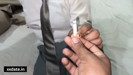 Step sister is stressed over college project and fucked her step brother while smoking