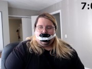 Dare: Wear a deep throat gag for 14 minutes. Fast Forwarded!