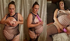 Pregnant Beauty in Her 9th Month Explores Pleasure with a Toy, Craving the Real Thing!
