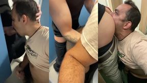 orgia bem gostosa entre machos no banheiro publico.