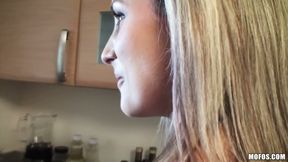 B Sides - Gorgeous Blonde Brittney Bell Tries to Make a Breakfast for Jason but He Pulls Her Panties Down, Gets Facial