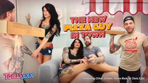 TGIRLS XXX - Sexy Chloe Jordan Fucked The Pizza Guy