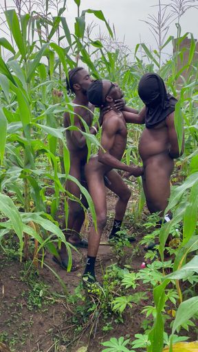 How I had sex with this thuggish guy with huge long dick inside a corn farm land   Clip 2