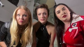 3 Ladies will laugh about your tiny micro cock - [720p] | Lady Perse, Mistress Karino, Joanna Bujoli