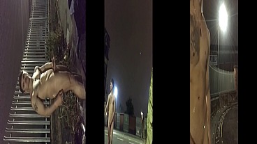 Se exibindo pelado na rua, masturbando e se mostrando para os carros que passam com risco de flagra.