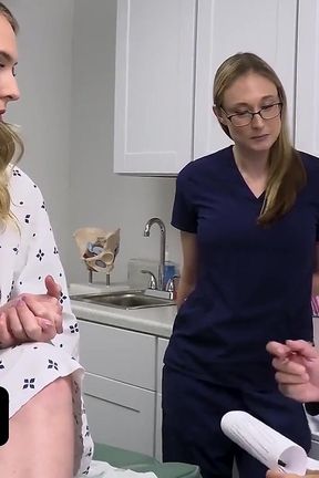 Doctor Tests Surrogate Teen&#039;s Fertility by Pounding Her Little Hole as Hard as He Can