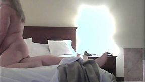 Cute chubby and big breasted auburn wife of my neighbor loves riding cock