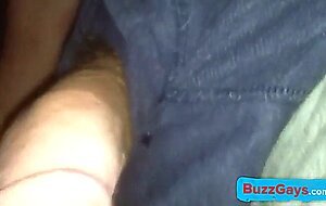 Fat Monster cock gets jerked and werked over at home in bed