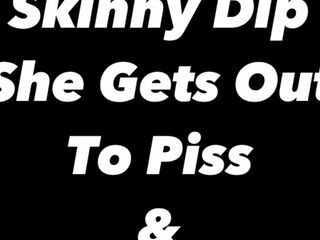 Undressed Wife Outside The Hawt Tub To Take A Void urine And Lets Out A Void urine Fart At The End