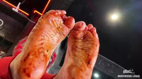 Exquisite Coffee Ceremony - Licking Dried Coffee From the Feet of the Mistress