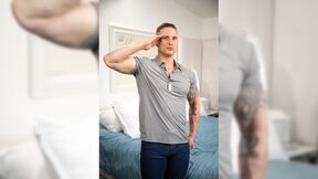 ”Military studs engage in steamy sodomy before being caught.”