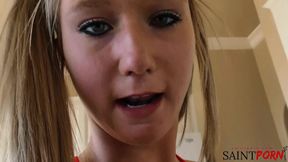 Hot Blonde Gets Fingered, Fucked Hard, and Filled Deep