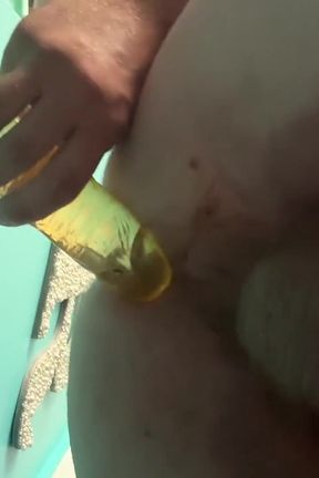 Taking My 10 Inch Dildo in My Ass Deep Amazing Feeling