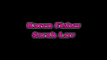 Karen Fisher Fingers Sara Luvv in Lingerie and Heels