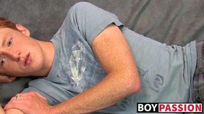 Ginger skinny twink Alan Parish hot solo masturbation