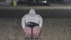 Public Crossdress with Wedgies in Panties