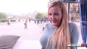 Blonde babe Candy Alexa goes public with debut booty bash