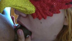 blowjob, deepthroat and the balls inside