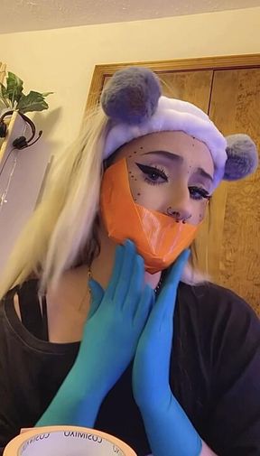 Masturbating med-pet multi-fetish video