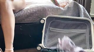 Trying on underwear before the party